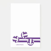 paarse witte strepen volleybal speler naam post-it® notes (Voorkant)