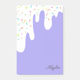 Paarse Witte Strooiselroze Voor jouw Naam Post-it® Notes