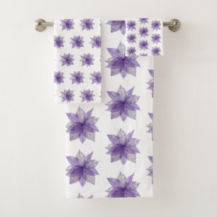PAARSE WITTE STROOM MET BEDROOM TOWEL SET BAD HANDDOEK