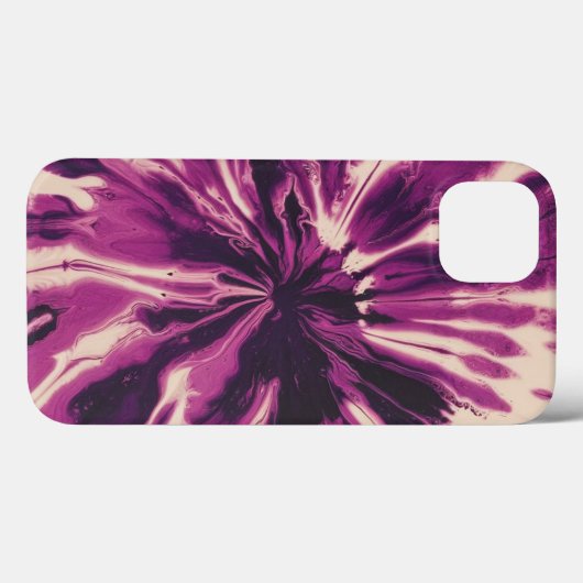 Paarse witte stropdas kleurstof Case-Mate iPhone case (Achterkant (horizontaal))