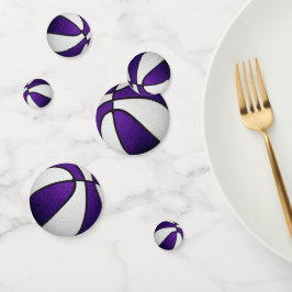 paarse witte team kleuren basketbalfeest confetti