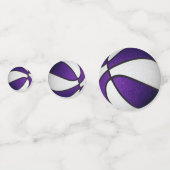 paarse witte team kleuren basketbalfeest confetti (Voorkanten)