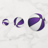 paarse witte team kleuren basketbalfeest confetti (Achterkanten)