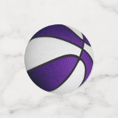 paarse witte team kleuren basketbalfeest confetti (Kleine voorkant)