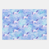 Paarse witte unicorn inpakpapier vel (Voorkant)