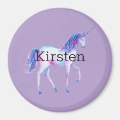 Paarse witte unicorn magneet (Voorkant)