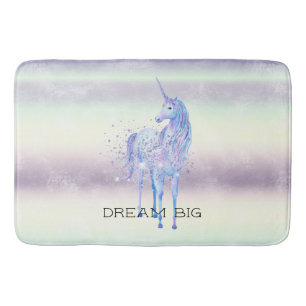 Paarse witte unicorn Sparkle Glitter Dream Badmat