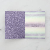 Paarse witte unicorn Sparkle Glitter Dream Kaart (Binnen)