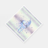 Paarse witte unicorn Sparkle Glitter Dream Servet (Hoek)