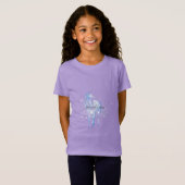 Paarse witte unicorn Sparkle Glitter Dream T-shirt (Voorkant volledig)