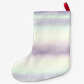 Paarse witte unicorn Sparkle Glitter Name Kleine Kerstsok (Achterkant)