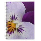 Paarse witte violen uitsnijding notitieboek (Voorkant)
