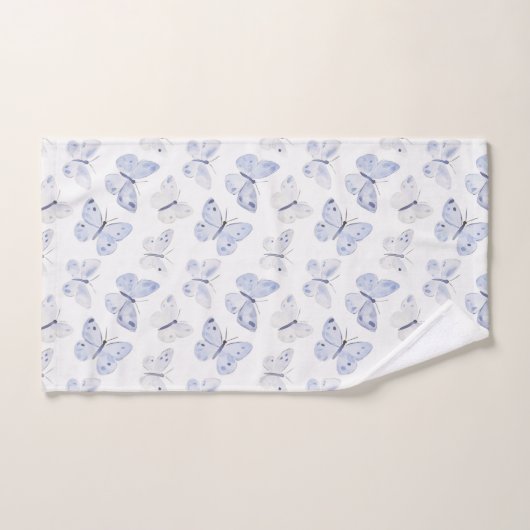 Paarse witte vlinders Bad Handdoek (Handdoek)
