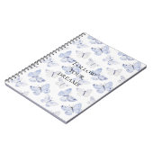 Paarse witte vlinders Notitieboek (Linkerzijde)