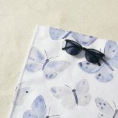  Paarse witte vlinders Strandlaken (In situ)