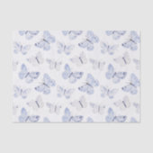  Paarse Witte Vlinders Verjaardag Tissuepapier (Voorkant)