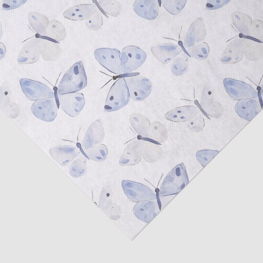 Paarse Witte Vlinders Verjaardag Tissuepapier (Detail)