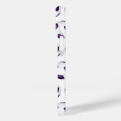 paarse witte voetballen patroon monogram Case-Mate iPhone case (Achterkant / Links)
