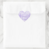 Paarse witte vrede liefde hart sticker (Tas)