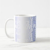 Paarse Witte Vrede Liefde Koffiemok (Links)