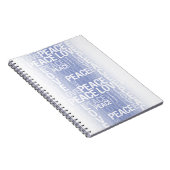 Paarse Witte Vrede Liefde Notitieboek (Rechterzijde)