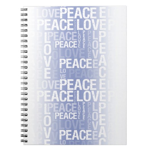 Paarse Witte Vrede Liefde Notitieboek (Voorkant)