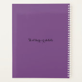 Paarse witte waterverf bloemenplanner planner (Achterkant)