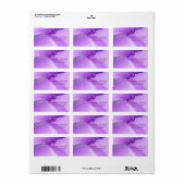 Paarse & witte werveling Kerstmis adreslabel Etiket (Full Sheet)