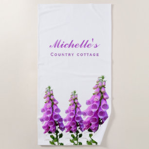 Paarse witte wilde bloemen bloemrijk paars roze sc strandlaken