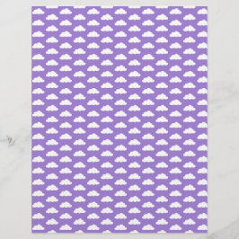 Paarse Witte Wolk Pattern Kaart Making Paper