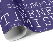 Paarse witte woorden van inspiratie cadeaupapier (Rol Hoek)