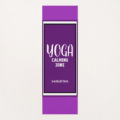Paarse Witte Yoga Kalmerende Zone Yogamat (Voorkant)