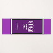 Paarse Witte Yoga Kalmerende Zone Yogamat (Voorkant (horizontaal))