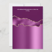 Paarse witte zeepaardstrand glitter goud nautisch kaart (Achterkant)