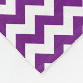 Paarse witte zigzag Stripes Chevron Pattern Fleece Deken (Hoek)