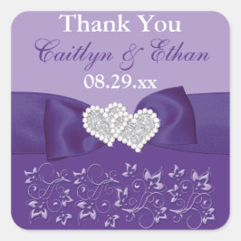 Paarse, witte zwevende Sticker