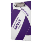 paarse witteborden volleybalcoach klembord (Links)