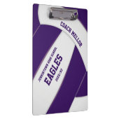 paarse witteborden volleybalcoach klembord (Rechts)