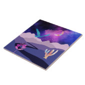 Paarse woestijnbergen tegeltje (Zijkant)