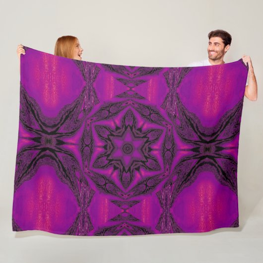 Paarse woestijnong 15 fleece deken (In situ)