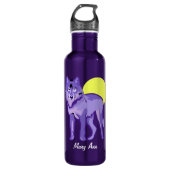 Paarse Wolf Full Moon Waterfles (Voorkant)