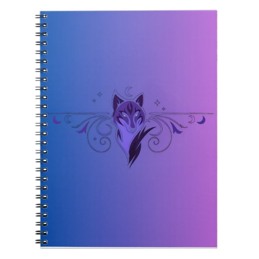 Paarse wolf notitieboek (Voorkant)