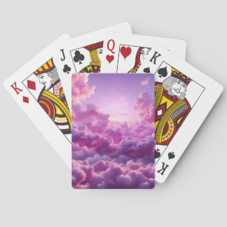 Paarse wolk dartbord pokerkaarten