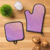 Paarse wolken bij schemering ovenwant & pannenlap set (Top down)