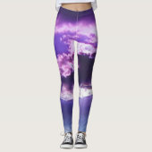 Paarse wolken leggings (Voorkant)