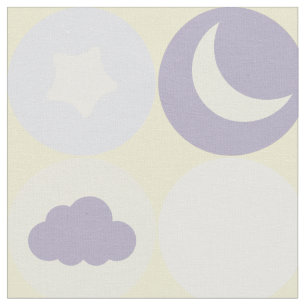 Paarse Wolken Manen en Sterren Baby Nursery Patroo Stof