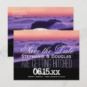 Paarse wolken Zonnetijd sparen de Briefkaarten van (Voorkant / Achterkant)