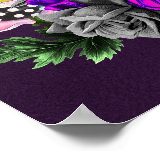 Paarse Wonderland Bruids-Thee Welkom Poster (Hoek)