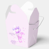 Paarse Woodland Bunny Baby shower Bedankdoosjes (Geopend)