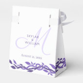 Paarse Woodsy Bruiloft Creatieve Escort Place Card Bedankdoosjes (Achterkant)